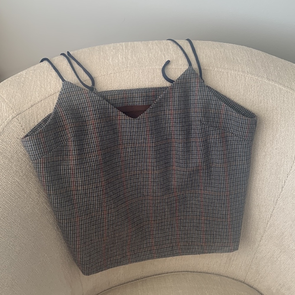 Plaid Cropped Cami